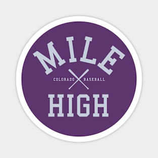 Colorado 'Mile High' Baseball Fan T-Shirt: Elevate Your Game Day Style with Rocky Mountain Pride! Magnet